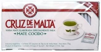 Tea Stop - Herbal Tea - CRUZ DE MALTA Mate Cocido Yerba Mate Elaborada 25 Teabags