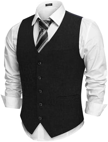 Amazon.com: COOFANDY Mens Suit Vest Formal Dress Blazer Vests Slim