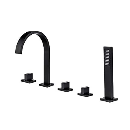 Hongala Modern 5 Piece Roman Bathtub Faucet Waterfall Tub Filler