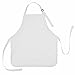 DALIX Apron Commercial Restaurant Home Bib Spun Poly Cotton Kitchen Aprons (3 Pockets) in White