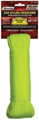 SecureLine 5/32 in. Dia. x 100 ft. L Yellow Braided Nylon Paracord