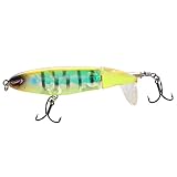 SODIAL Whopper Popper Topwater Fishing Lure 13g 9cm Artificial Bait Hard Fishing Plopper Hook Soft Rotating Tail Fishing Tackle 3#