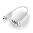 TNP USB Type C to VGA Adapter - USB-C 3.1 Male to VGA Female 1080P Video Adaptor Converter Cable Wire Cord Plug Connector (White)