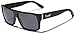 LOCS Super Flat Top Original Gangsta Shades Hardcore Sunglasses - Matte Black