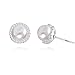 S925 Sterling Silver Needle Pearl Earrings 8mm Freshwater Cultured Pearl Studs Earrings Hypoallergenic and Nickel Free Fashion Jewelry for Women Girls (pearl)