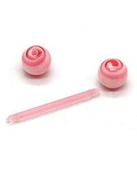 CrazyPiercing - 100 anillos de lengua, acrílicos, 0.49 oz, varios colores, flexibles, para lengua, para piercing