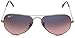 Ray-Ban RB3025 Classic Aviator Sunglasses, Gunmetal/CRYstal Polarized Blue Gradient Pink, 58 mm