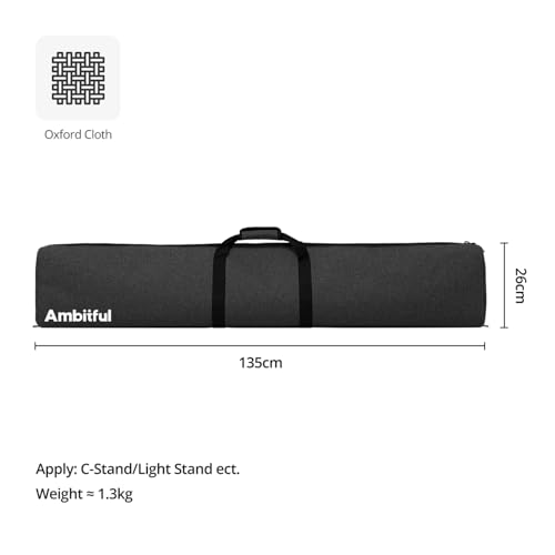 AMBITFUL PB20 C-Stand Carry Bag with Stand 132 x 19 x 13 cm Grey