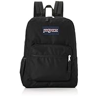 JanSport Cross Town Backpack - School, Travel, or Work Bookbag with Water Bottle Pocket, Black JanSport Cross Town Backpack - School, Travel, or Work Bookbag with Water Bottle Pocket, Black