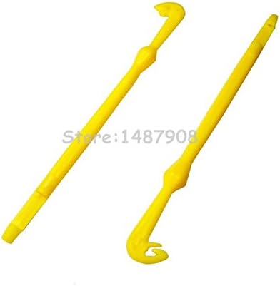 2 x Plastic Yellow 5.5 - inch Rapid Hair Stop Easy Loop Tyer &amp; Disgorger Combo L556