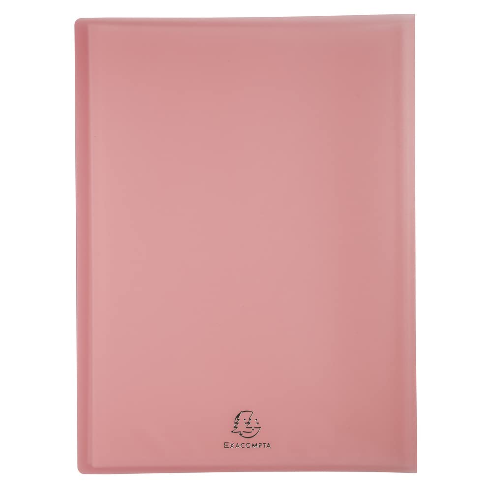 Exacompta - Ref. 5859E - 1 Kreacover Pastel customizable document cover - 50 smooth crystal pockets - 100 views - for A4 - size 24x32cm - semi-rigid polypro cover - 5 random colours