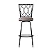 Roundhill Furniture Redico Adjustable Metal Barstool, Powder Coated Black