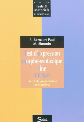 Test d'expression morpho-syntaxique fine