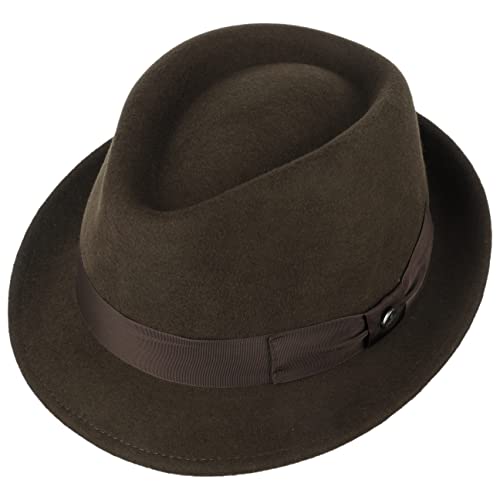 Lierys Classic Wool Trilby Women/Men - Wool Felt Hat - Fedora Summer/Winter - Waterproof Outdoor Hat - Foldable Rain Hat - Fedora