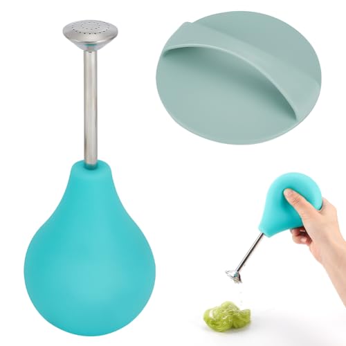 OLYCRAFT Ball Brause Sprinkler with Printmaking Ink Plate Blue Ball Brause Wet Felting Sprinkler Set for Wet Felting Sprinkler Ball Brauser Flat Round Plastic Block Printing Tool for Clay Plant Water