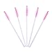 eBoot 300 Pieces Colored Disposable Mascara Wands Eyelash Eye Lash Brush Makeup Applicators Kit (White Handle, Pink Head)