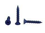 Chenango Supply 3/16 x 1-1/4" Phillips Flat Head Concrete Screw Anchor. 100 Pieces with Drill Bit (Miami-Dade Compliant) (3/16 x 1-1/4)