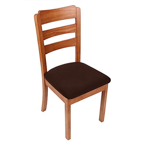image for smiry Stretch Spandex Jacquard Dining Room Chair Seat Covers, Removabl