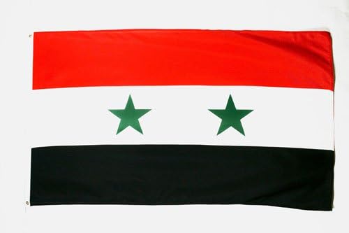 AZ FLAG, Syria Flag, 3x5 Ft, Light Polyester Syrian Banner with Two Brass Eyelets, Fade Resistant, Vivid Colors, 3' x 5' Feet