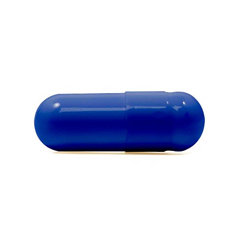 Capsuline Colored Gelatin Empty Capsules Size 00 Blue/Blue 1000 Count