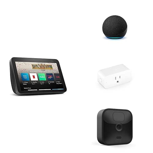 Echo Show 8 (2nd Gen) + Echo Dot (4th Gen) + 2 Amazon Smart Plug + Blink Outdoor Camera Pricepulse