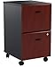 Bush Business Furniture Series A 2 Drawer Mobile File Cabinet, Hansen Cherry/Galaxy