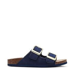 Madden Girl Women's Bodiee Slide Sandal, Navy