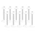 Set of 10 14GA Clear Acrylic Labret Lip Cartilage Ear Flat Top Retainers