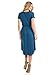 iconic luxe Women's Short Sleeve Flare Midi Dress with Pockets Large Teal