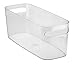 mDesign Large Plastic Storage Bin with Handles for Bathroom Cupboard, Cabinet, Under Sink, or Counter; Holds Toilet Paper, Hair Tools, Makeup, Accessories, 16