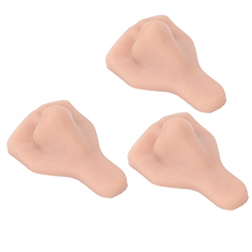 3PCS Silicone Nose Model Soft Flexible Reusable Simulation 3D Silicone Nose Model for Practice Teaching (Medium Skin Color)