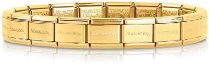 Create your bracelet Letters and Nomination Bases in steel and 18 kt Gold Made in Italy