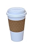 Strong Paper 16 OZ Hot Cups with Lids and Sleeves, Pack of 50