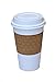 Strong Paper 16 OZ Hot Cups with Lids and Sleeves, Pack of 50