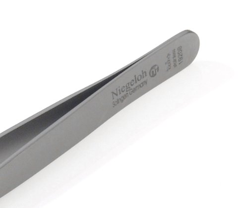 Stainless Steel Toplnox Oblique Tweezers. Made by Niegeloh in Solingen, Germany