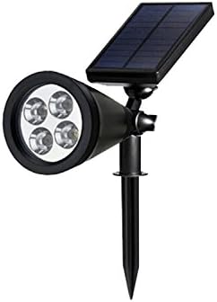 Solar Lights Waterproof 4 LED 2-in-1 Wall Light Outdoor Security Night Spotlight Adjustable Landscape Light Auto On/Off Patio Deck Yard Garden Lawn Step Stair Driveway Pool Fence Porch (green)