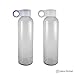 Pratico Kitchen 18 oz Leak-Proof Glass Bottles, Juice Containers and Smoothie Bottles, Multicolor Loop Caps, 2 Pack