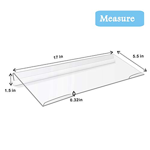 Richboom Clear Acrylic Tilted Computer Keyboard Holder for Easy Ergonomic Typing, Upgraded Version, Keyboard Stand with Silicone Anti-Slip Case for Office Desk, Home, School, Clear