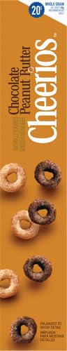 CHOCOLATE PEANUT BUTTER CHEERIOS BREAKFAST CEREAL, LARGE SIZE, 14.2 OZ