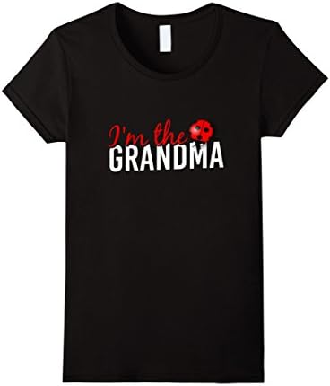 Womens I'm the Grandma Ladybug Shirt XL Black