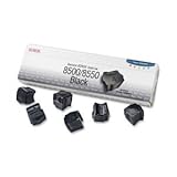 Xerox Black Solid Ink. 6 STICKS BLACK SOLID INK FOR PHASER 8500/8550 GENUINE XEROX SISUPL. Solid Ink - 6000 Page - Black