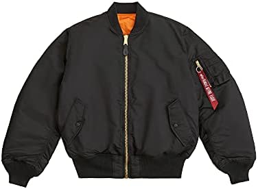 Amazon.com: Alpha Industries Men's MA-1 Flight Jacket - Black