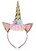 Unicorn Headband-Unicorn Party Supplies & Unicorn Gifts, Unicorn Horn Headband Gold