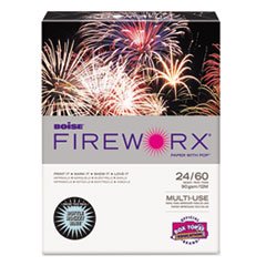 Boise Fireworx Colored Paper, 24 Lbs, 8-1/2 x 11 Inches, Bottle Rocket Blue, 500 Sheets/Ream (MP2241BE)
