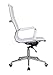 Classic Replica high back office chair WHITE Pleather - stabilizing swivel bar and knee tilt with tensioner knob. (Single High Back, White) CH2800. IMPROVED STURDY STRUCTURE FOR EXTRA LONG USE