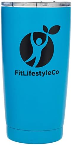 20 OZ Tumbler Stainless Steel Double Wall Insulated Travel Mug - with Clear Lid, for Hot Coffee Tea or Cold Beverage / Drink - Colored Cup (20 ounce, Color Light Blue)