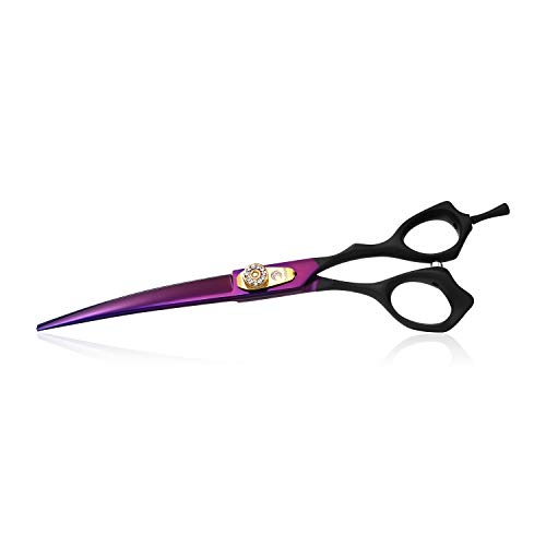 TIJERAS 7Inch Dog Grooming Scissor Curved Chunker Shears Pet Grooming
