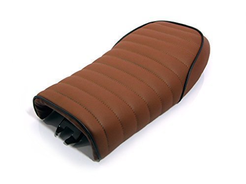 Brown Universal Motorcycle Seat for Cafe Racers, Scramblers, and Brat Bikes - Upgrade Your Bike's Style and Comfort