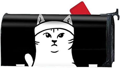 Nydia Morrison Gym Cat Workout Motivation Kitty Fitness Weight Good Custom Mailbox Covers Magnetic Mailbox Wrap 9" x 21"
