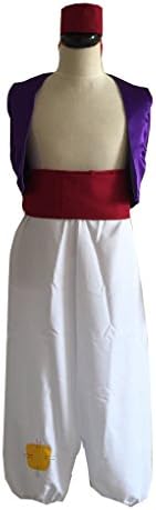 Cuterole Unisex Aladdin Costume Cosplay Halloween Party Outfit Custom Any Size
